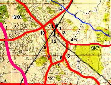 Cheadle Hulme Map 1990s